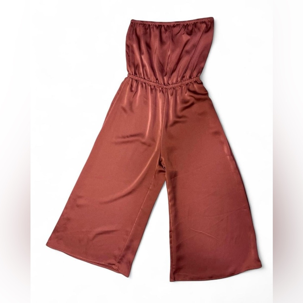 Urban Outfitters Jumpsuit Dusty Pink Wide Leg Strapless Size Small Women’s